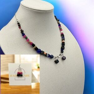 Colorful Beaded Necklace Set Onyx